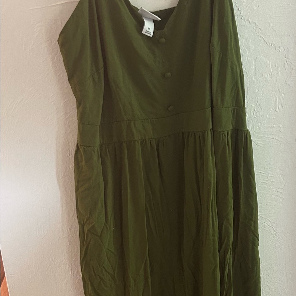 Ava & Viv Olive Green Midi Dress